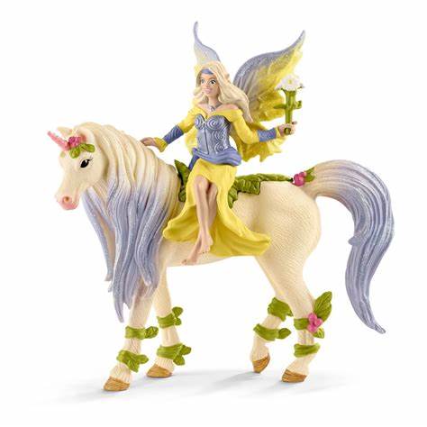 Schleich Bayala Figurine Fairy Sera With Blossom Unicorn