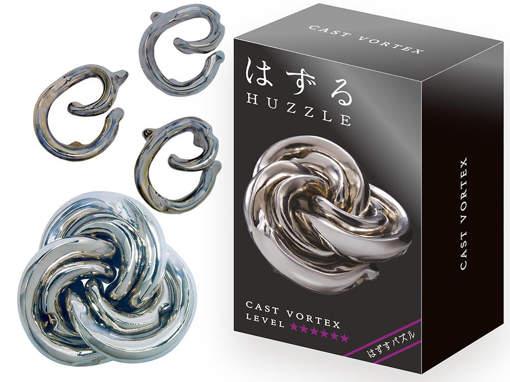 Hanayama Cast Huzzle Vortex Level 6 Brainteaser Game