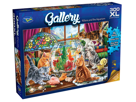 Holdson 300pc Jigsaw Puzzle XL Holdson Gallery Kittens And The Aquarium