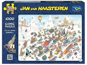 Jan Van Haasteren 1000pc Jigsaw Puzzle It's All Going Downhill