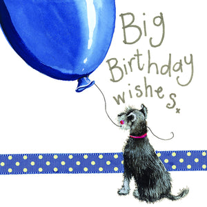 Alex Clark Greeting Card Blue Balloon