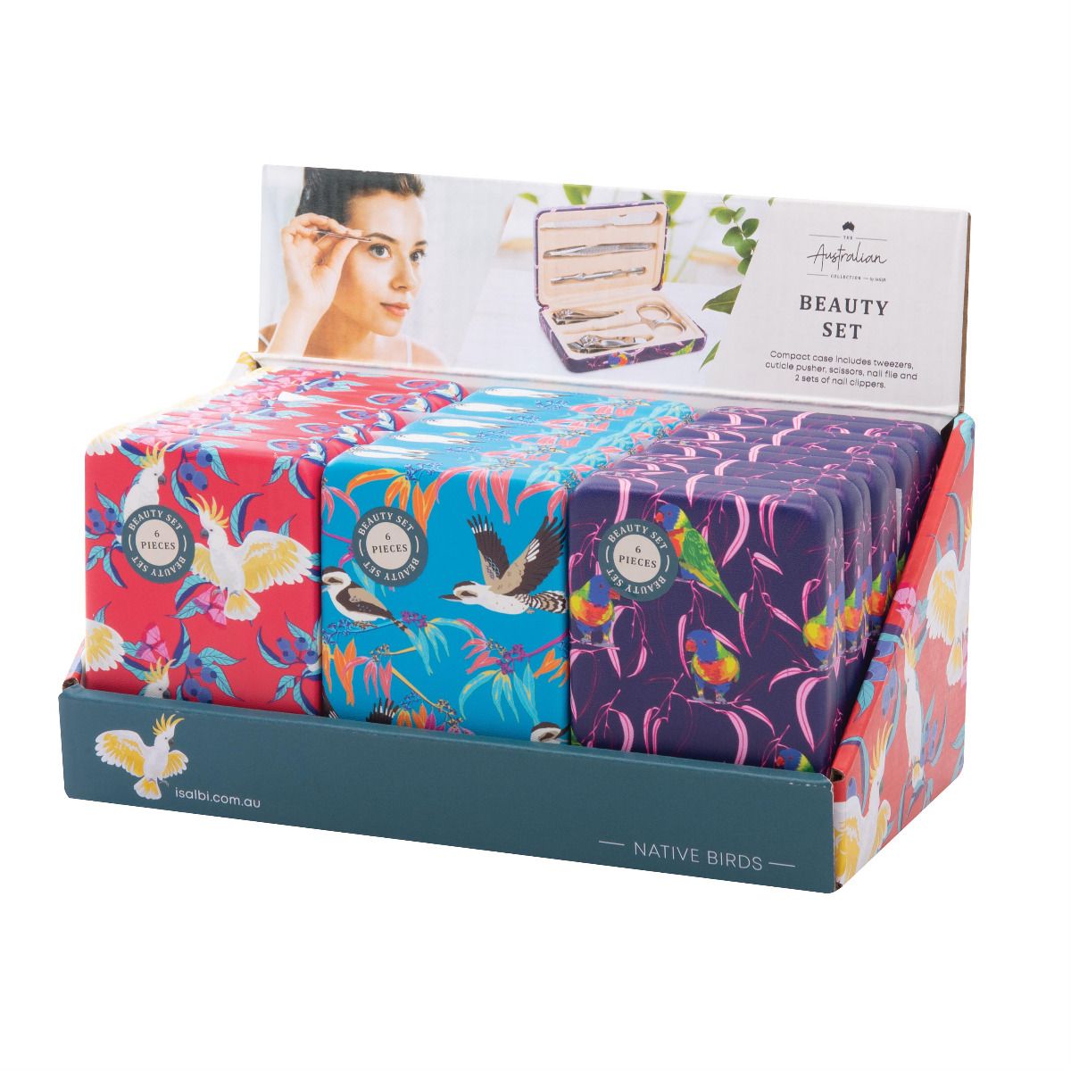 The Australian Collection Native Birds 6 Piece Beauty Set