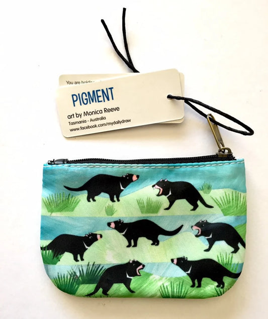 Pigment By Monica Reeve Large Coin Purse Tasmanian Devil