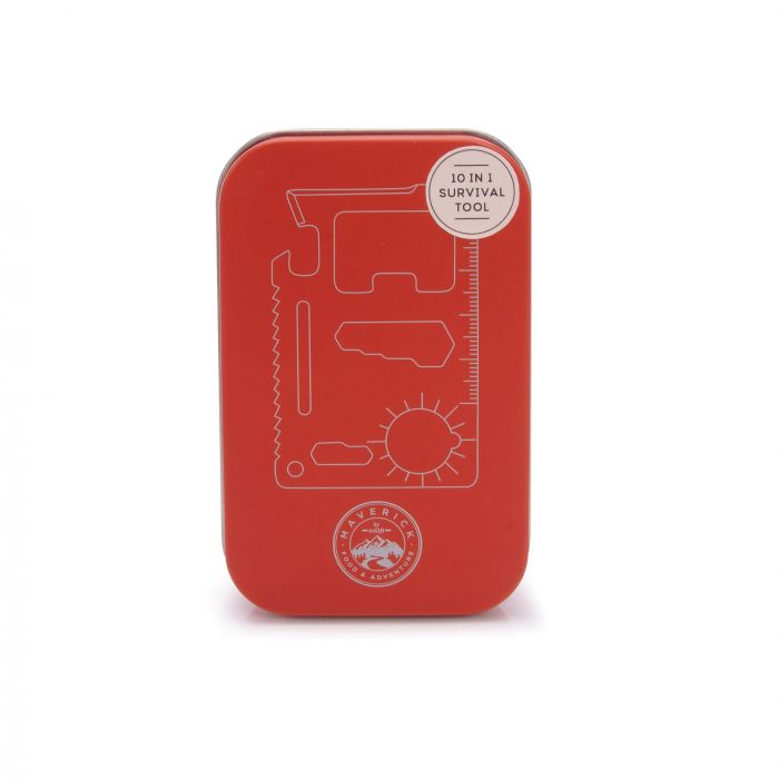 Maverick 10 In 1 Survival Tool in Tin