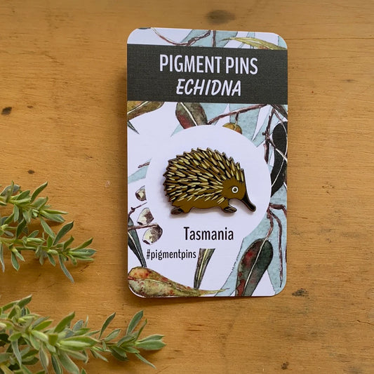 Pigment by Monica Reeve Enamel Pin Echidna