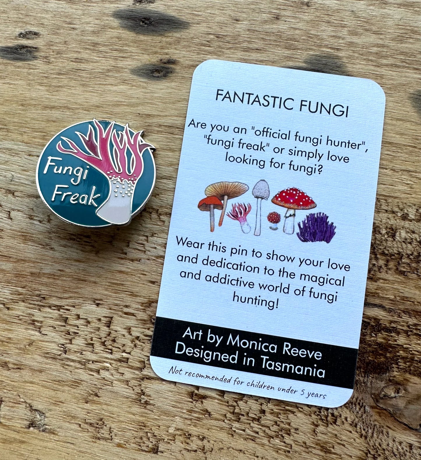 Pigment by Monica Reeve Enamel Pin Fungi Freak