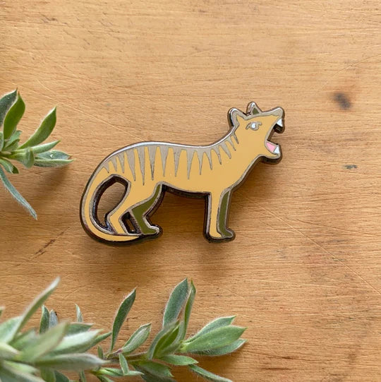 Pigment by Monica Reeve Enamel Pin Tasmanian Tiger