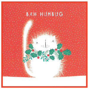 Cinnamon Aitch Bah Humbug Cat Christmas Card