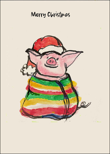 Portfolio Pig Christmas Card