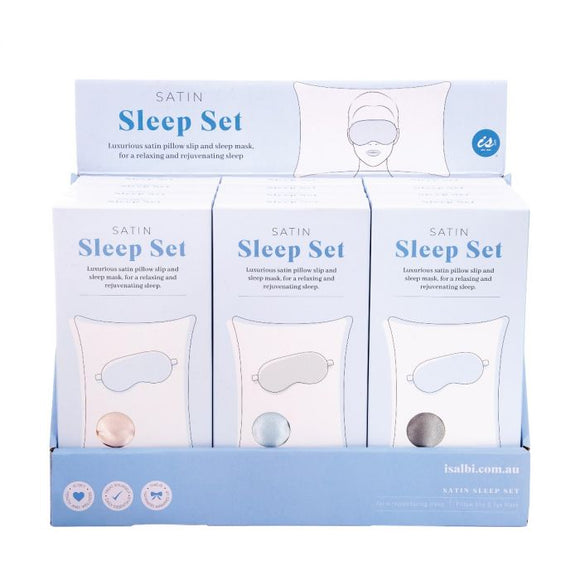 IS Gift Satin Sleep Set Pillow Slip and Mask