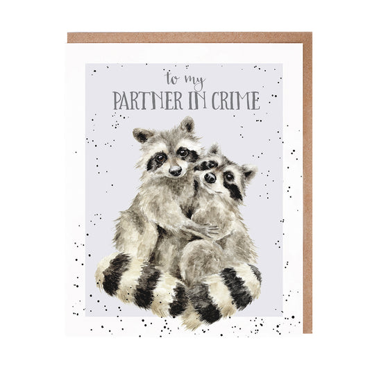 Wrendale Fur Feather And Whiskers Greeting Card Partner In Crime