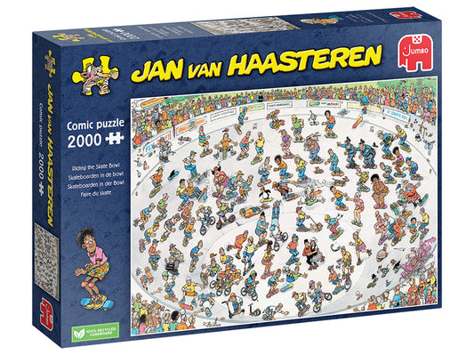 Jan Van Haasteren 2000pc Jigsaw Puzzle Riding the Skate Bowl