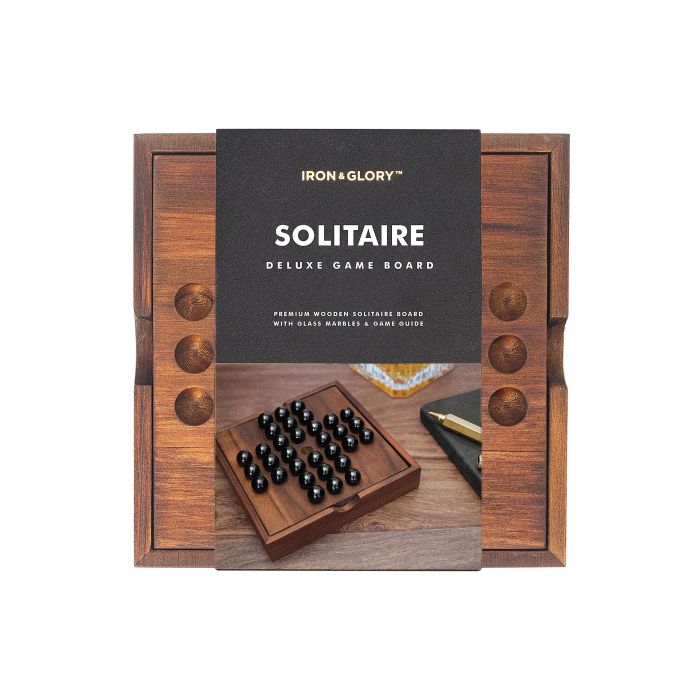 Iron and Glory Deluxe Wooden Game Board Solitaire