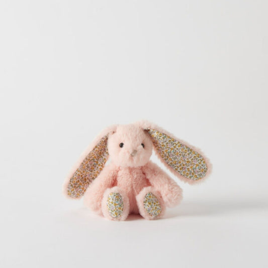 Jiggle and Giggle Floral Peach Bunny Rattle