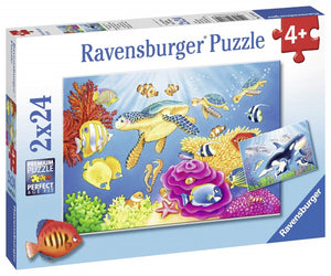 Ravensburger 2x24pc Jigsaw Puzzle Vibrance Under The Sea