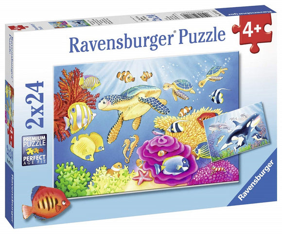 Ravensburger 2x24pc Jigsaw Puzzle Vibrance Under The Sea