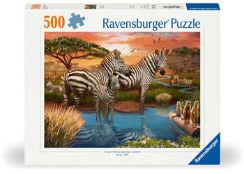 Ravensburger 500pc Jigsaw Puzzle Zebras At Waterhole