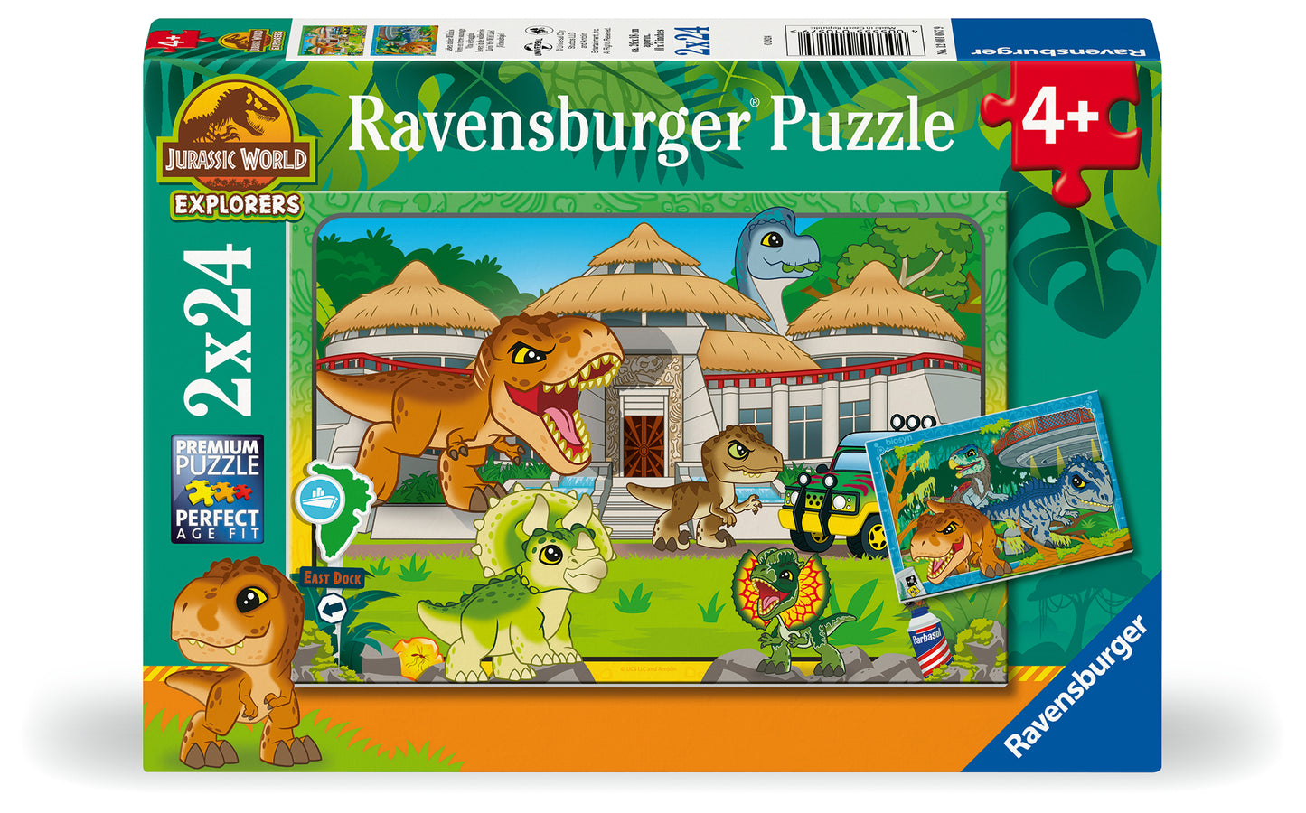 Ravensburger 2x24pc Jigsaw Puzzle Jurassic World Explorers Livin' the Wild Life!