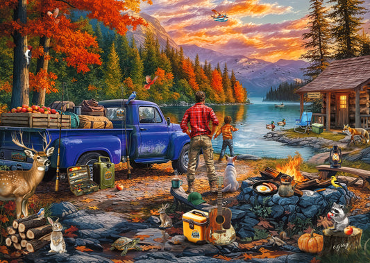 Ravensburger 300pc Jigsaw Puzzle Sunset Lake Large Format
