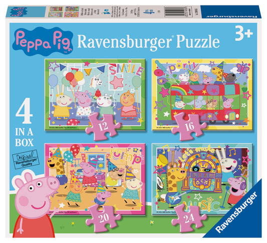 Ravensburger 72pc Jigsaw 4 In A Box Puzzle Peppa Pig Lets Play!