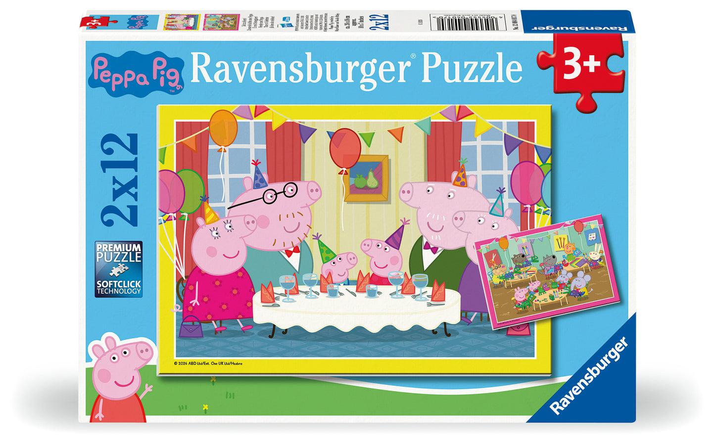 Ravensburger 2x12pc Jigsaw Puzzle Peppa Pig Time to Celebrate!