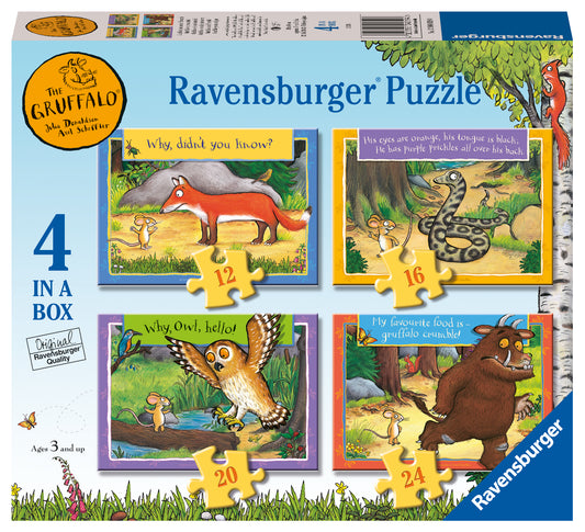 Ravensburger 72pc Jigsaw 4 In A Box Puzzle Gruffalo And Friends!