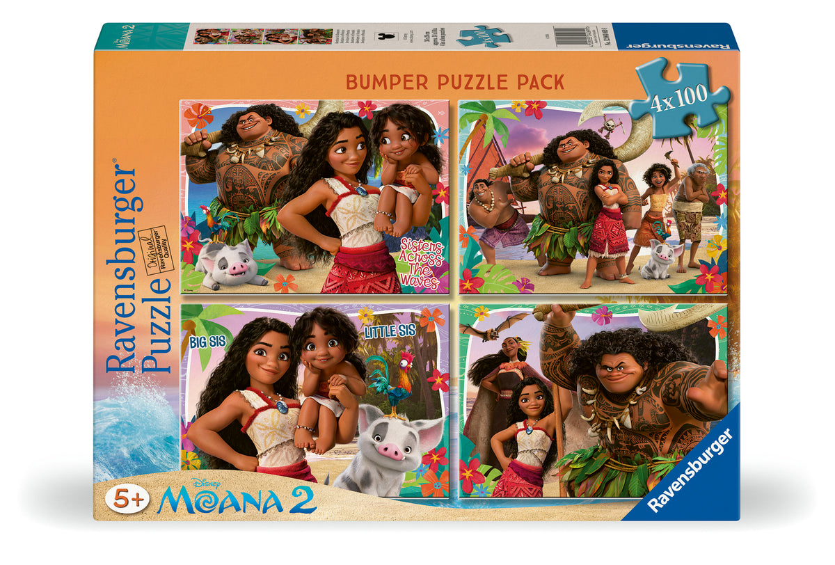 Ravensburger 4x100 Jigsaw Puzzle Disney Moana Bumper Pack