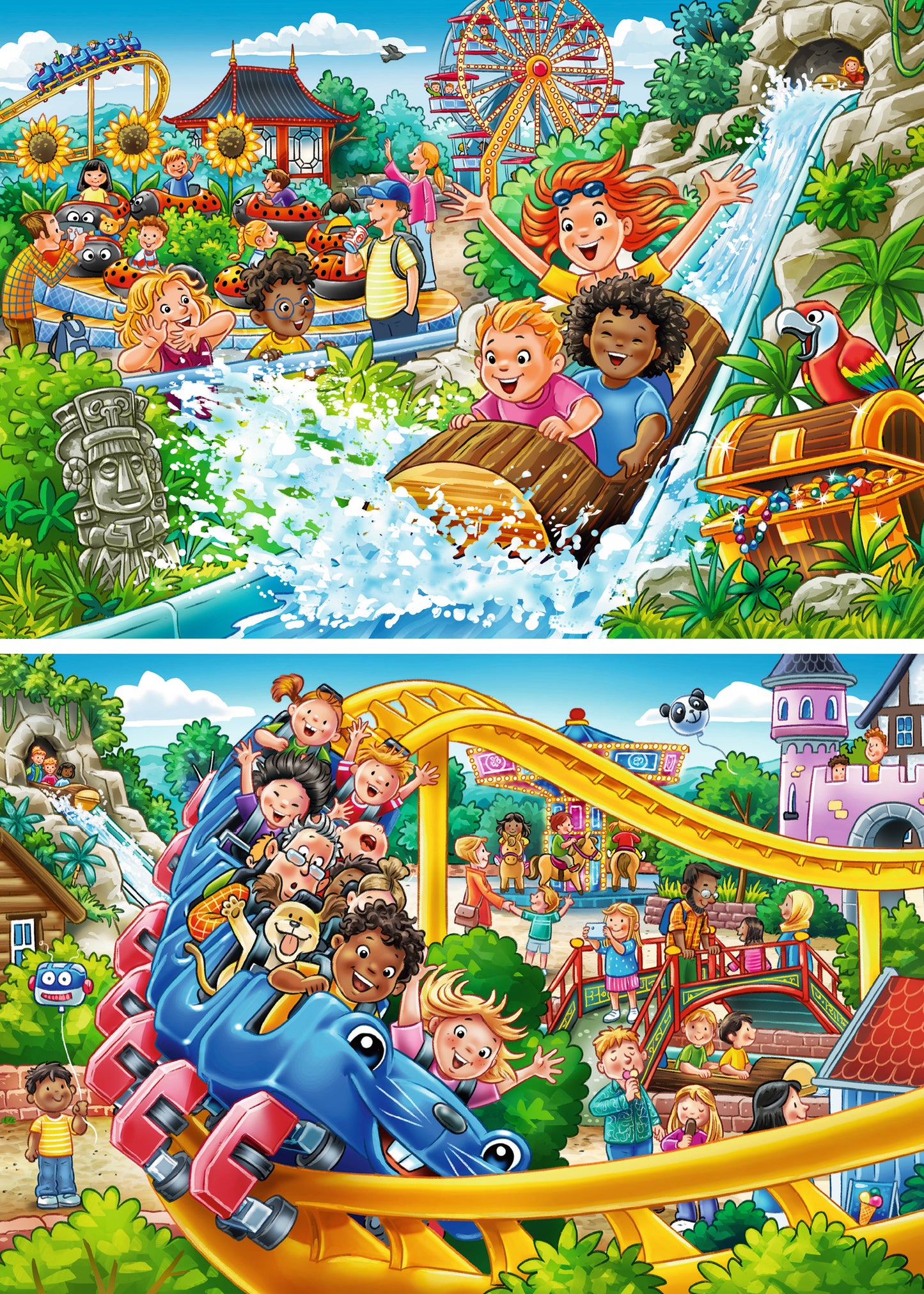 Ravensburger 2x24pc Jigsaw Puzzle Amusement Park Fun