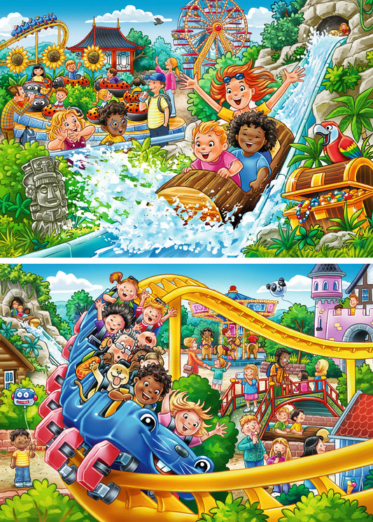 Ravensburger 2x24pc Jigsaw Puzzle Amusement Park Fun