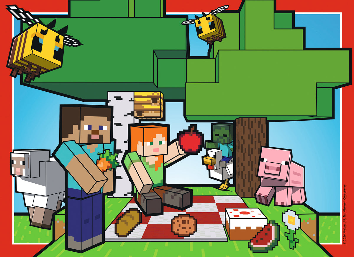 Ravensburger 4x100pc Jigsaw Puzzle Minecraft Realms and Adventures