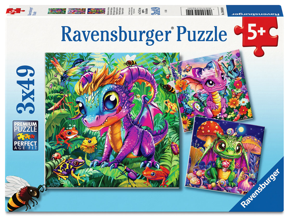 Ravensburger 3x49 Jigsaw Puzzle Baby Garden Dragons