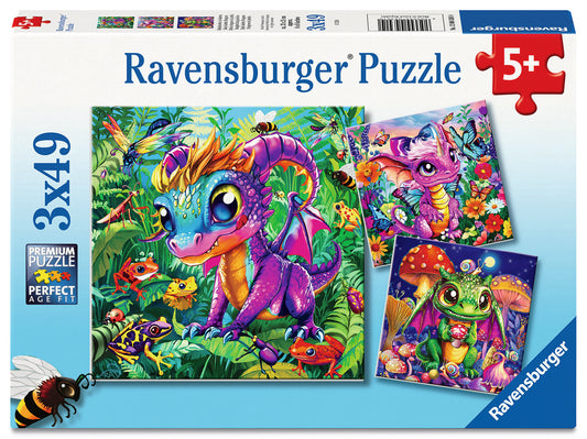 Ravensburger 3x49 Jigsaw Puzzle Baby Garden Dragons