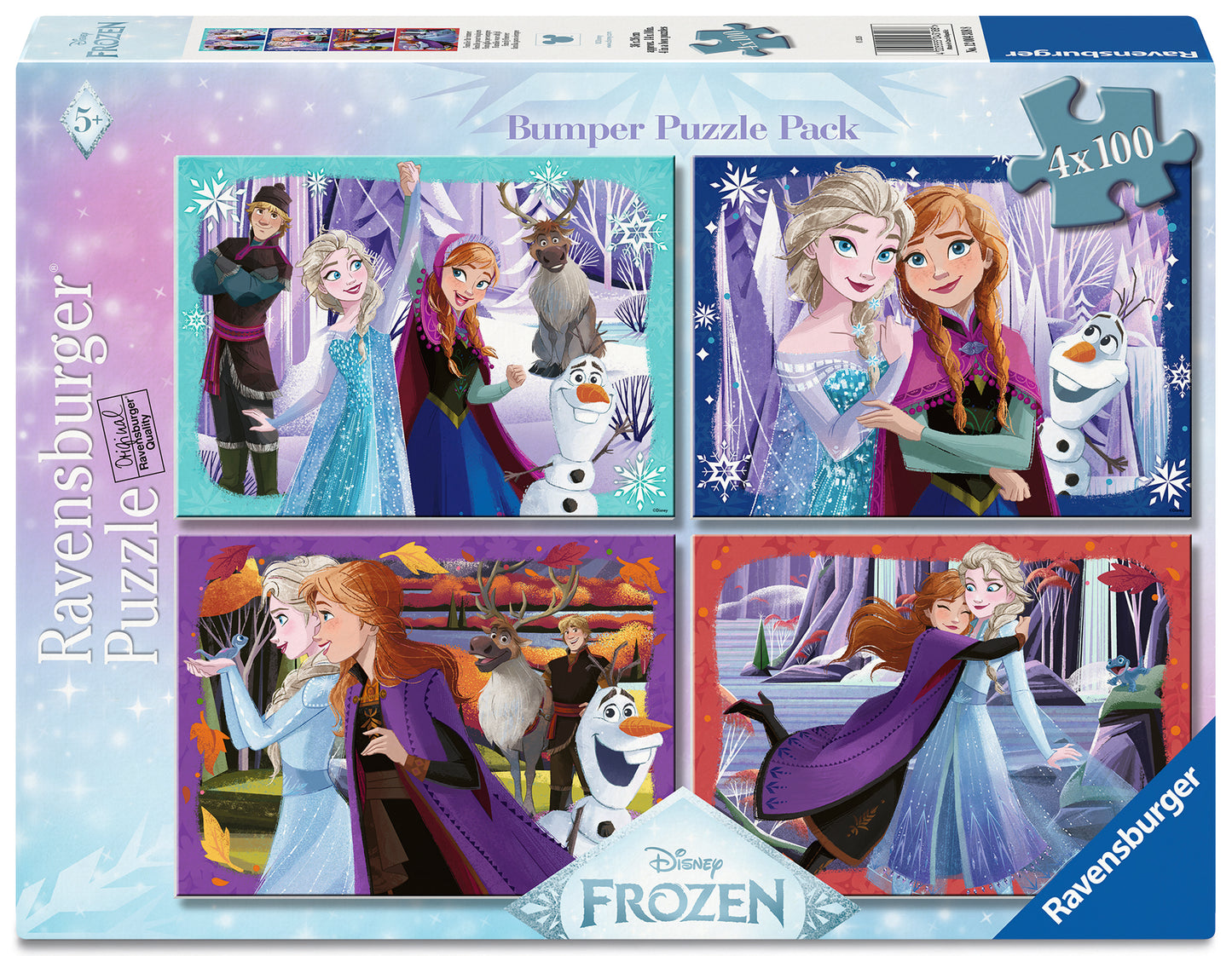 Ravensburger 4x100pc Jigsaw Puzzle Disney Frozen Family Forever