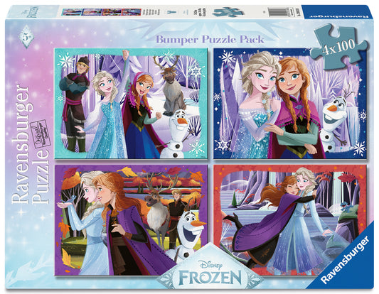 Ravensburger 4x100pc Jigsaw Puzzle Disney Frozen Family Forever