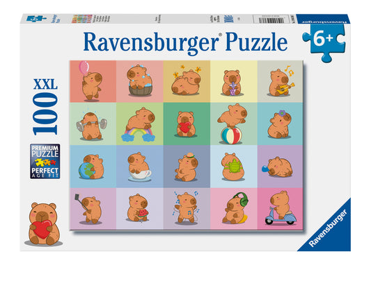 Ravensburger 100pc Jigsaw Puzzle Cute Capybaras