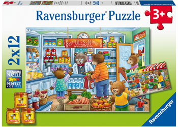 Ravensburger 2x12pc Jigsaw Puzzle Lets Go Shopping