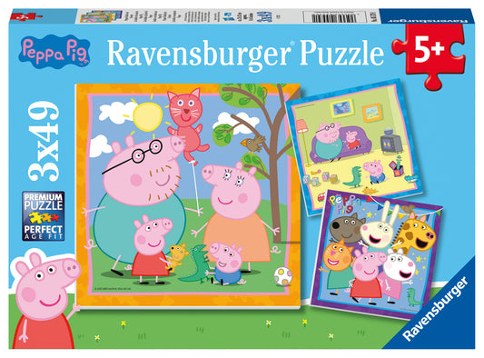 Ravensburger 3x49 Jigsaw Puzzle Peppa's Family & Friends