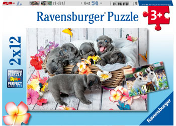 Ravensburger 2x12pc Jigsaw Puzzle Cute Little Furballs