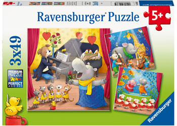 Ravensburger 3x49pc Jigsaw Puzzle Animals On Stage