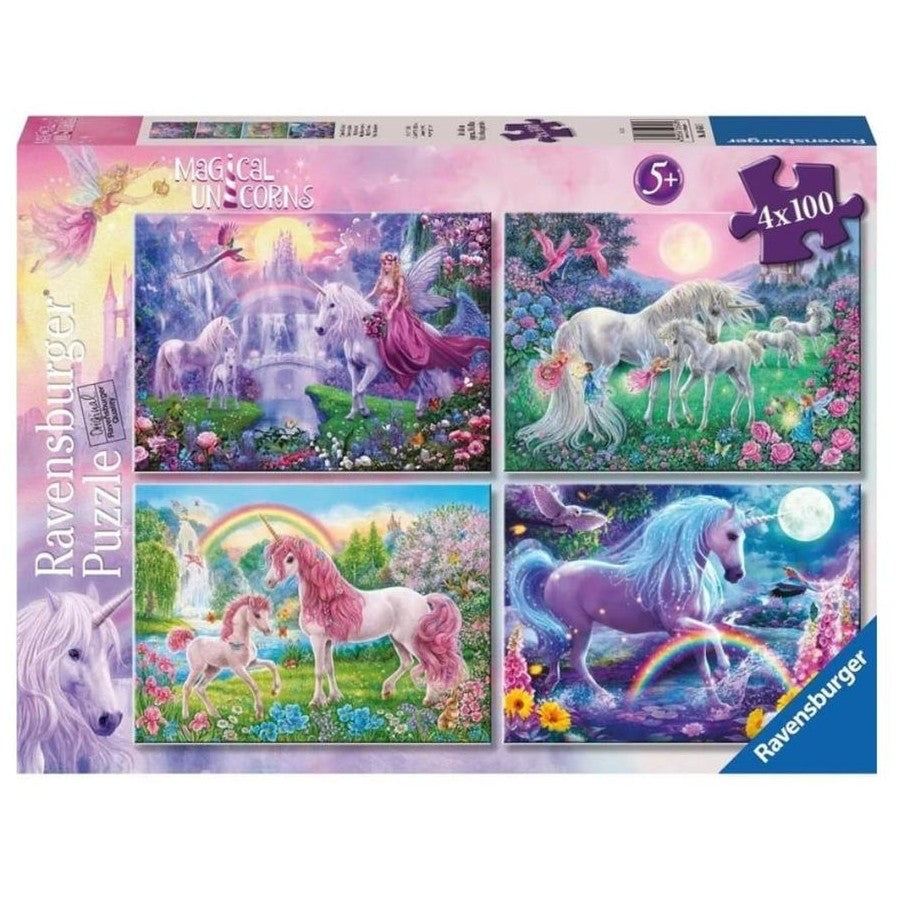 Ravensburger 4x100pc Jigsaw Puzzle Magical Unicorns