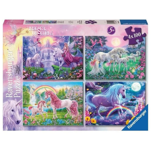 Ravensburger 4x100pc Jigsaw Puzzle Magical Unicorns