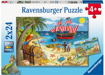 Ravensburger 2x24pc Jigsaw Puzzle Pirates and Mermaids