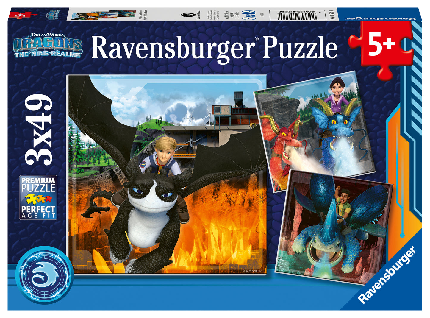 Ravensburger 3x49pc Jigsaw Puzzle DreamWorks Dragons: The Nine Realms
