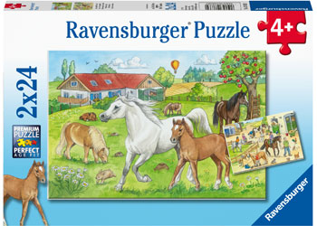 Ravensburger 2x24pc Jigsaw Puzzle At the Stables