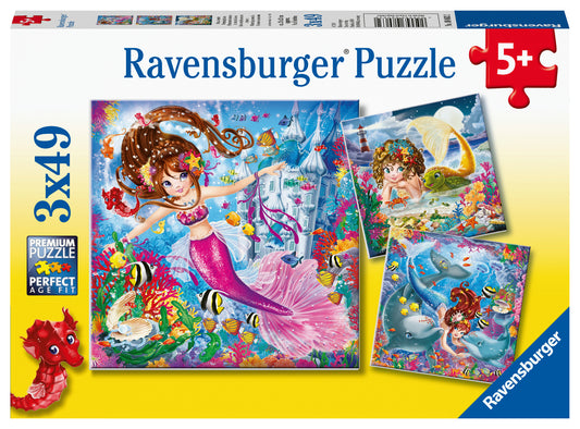 Ravensburger 3x49pc Jigsaw Puzzle Charming Mermaids
