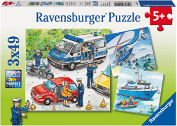 Ravensburger 3x49pc Jigsaw Puzzle Police in Action