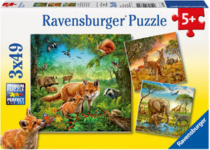 Ravensburger 3x49pc Jigsaw Puzzle Animals of the Earth