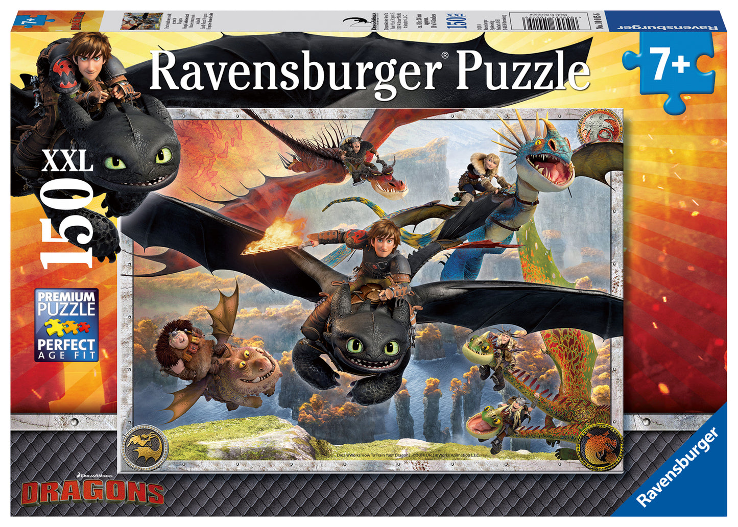 Ravensburger 150pc XXL Jigsaw Puzzle How To Train Your Dragon Easily Tamed Dragons
