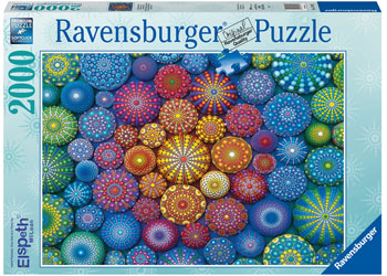 Ravensburger 2000pc Jigsaw Puzzle Radiating Rainbow Mandalas