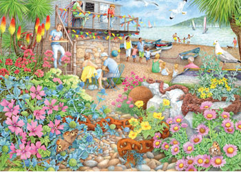 Ravensburger 1000pc Jigsaw Puzzle Beach Garden Cafe